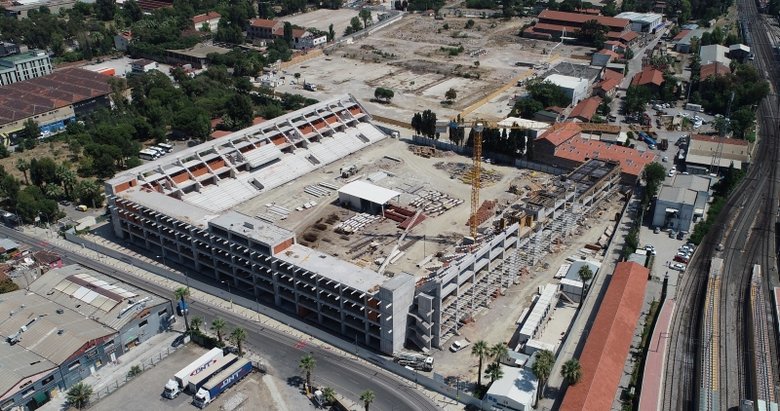 Alsancak Stadı İnşaatı Havadan Görüntülendi