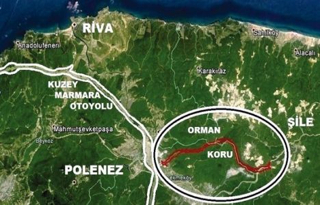 Kuzey Marmara Otoyolu Hüseyinli Şile İmar Planı Askıda!