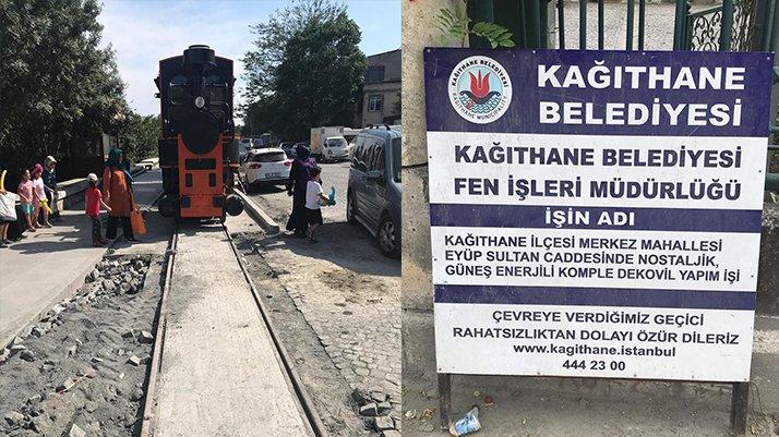 Kağıthane Nostaljik Tramvay İnşaatı Durdu