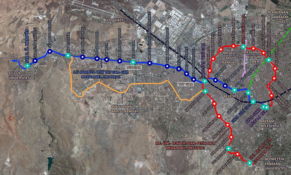 Konya Metro Projesinin Detayları, Güzergahı ve Durakları Belli Oldu