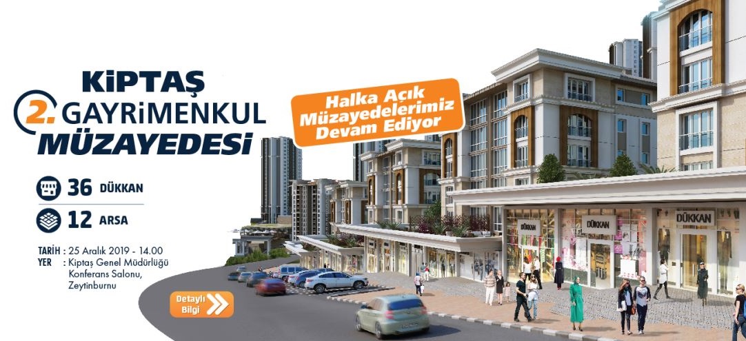 KİPTAŞ 12 Arsa ve 36 Dükkanı Satışa Çıkardı