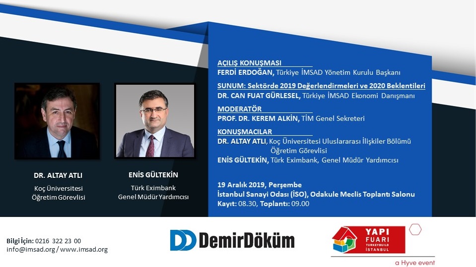 Türkiye İMSAD Gündem Buluşmaları 19 Aralık'ta