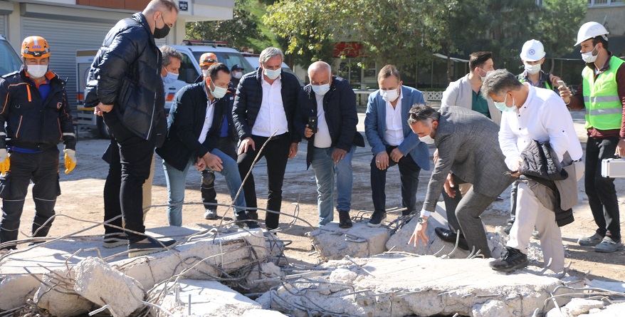 Müteahhitler Federasyonu Yıkılan ve Hasar Gören Binaları Yerinde İnceledi