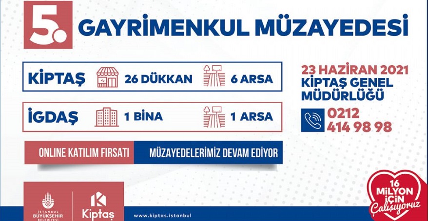KİPTAŞ 5. Gayrimenkul Müzayedesi Bugün!