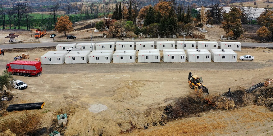 Manavgat'taki Afetzedeler İçin Hazırlanan 177 Konteyner Ev Teslime Hazır