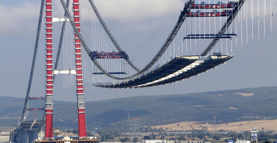 1915 Çanakkale Köprüsü'nün Yolunun Montajı Yapılmaya Başlandı