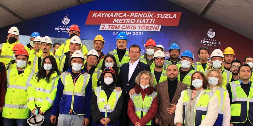 Kaynarca Pendik Tuzla Metro Hattı 2. TBM Çıkış Töreni Yapıldı