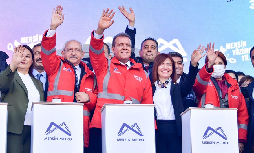 Mersin Metrosu'nun Temelini Kılıçdaroğlu ve Akşener Attı