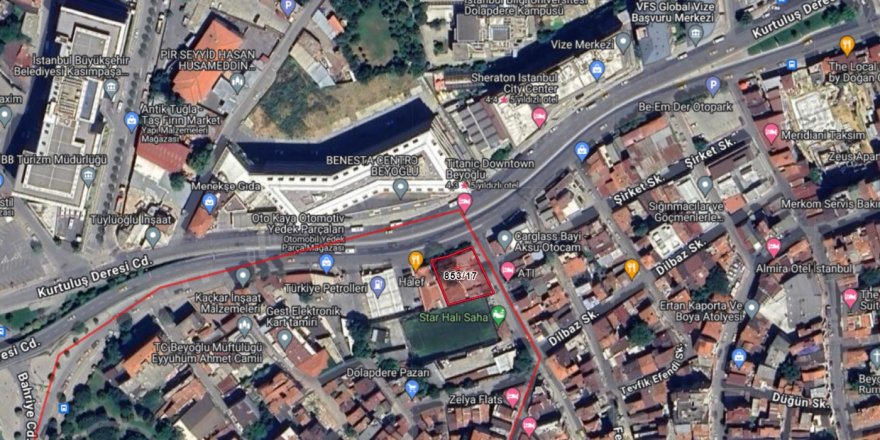 İzmir Büyükşehir Belediyesi'nden İstanbul Beyoğlu'nda Satılık Arsa