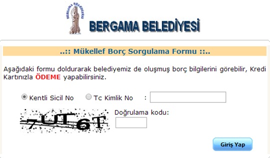 Bergama Belediyesi emlak vergisi sorgulama? Bergama Belediyesi emlak borcu ödeme? Bergama Belediyesi emlak borcu sorgulama?