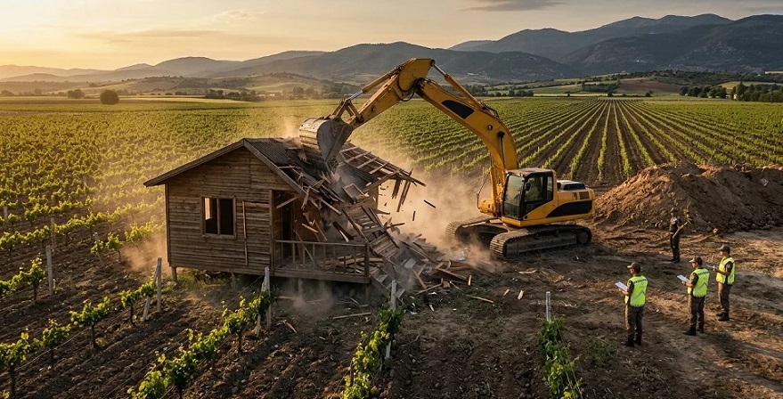 Tarım Arazilerindeki Kaçak Yapılar Yıkılıyor