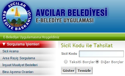 Avcılar Belediyesi emlak vergisi sorgulama? Avcılar Belediyesi emlak borcu ödeme? Avcılar Belediyesi emlak borcu sorgulama?