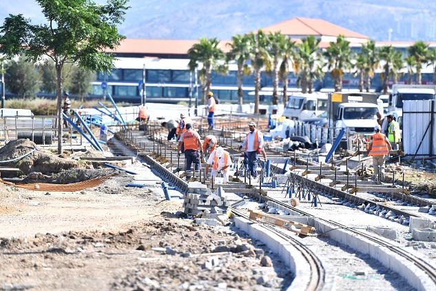 Konak-Alsancak Tramvay Çalışmaları 18 Eylül'e Kadar Tamamlanacak