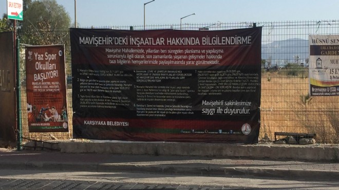 Karşıyaka Belediyesi: Mavişehir'deki İnşaatlardan Biz Sorumlu Değiliz