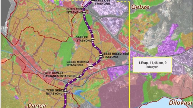Gebze Darıca Metro Projesi 2018'de İhaleye Çıkacak