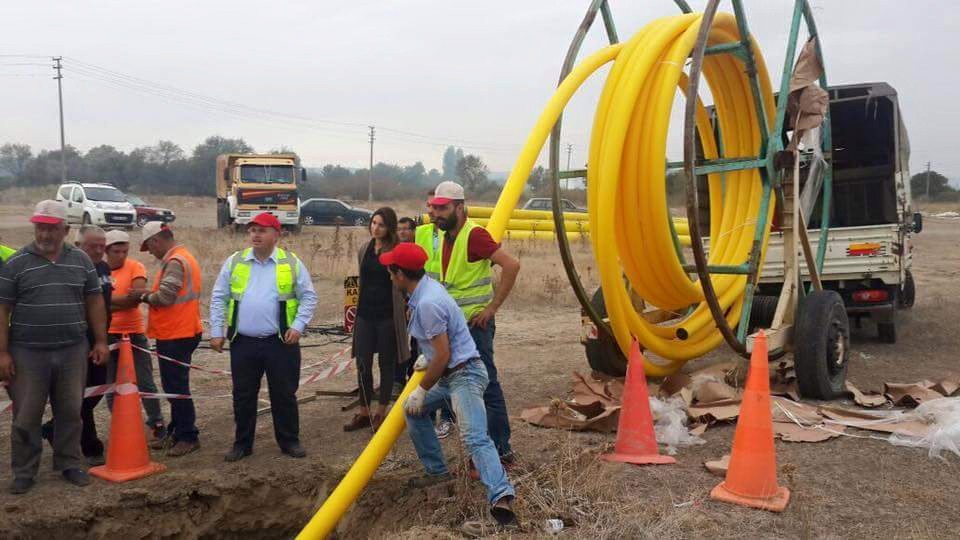 Kınık'ta Doğalgaz Altyapı Çalışmaları Başladı