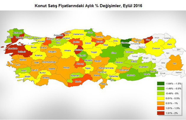 Türkiye'de Konut Fiyatları En Çok Tekirdağ'da Arttı