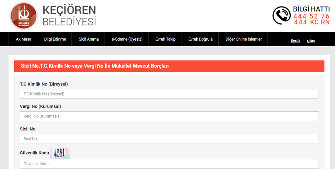 kecioren belediyesi emlak vergisi sorgulama kecioren belediyesi emlak borcu odeme kecioren belediyesi emlak borcu sorgulama