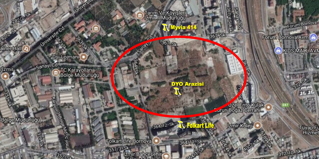 Bornova'daki DYO Arazisine AVM Projesi Geliyor