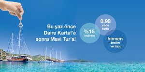 Daire Kartal'da Ev Alana Çift Kişilik Mavi Tur Hediyesi