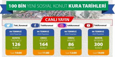 TOKİ Konya Tuzlukçu Kura Sonuçları 2020