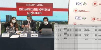 TOKİ Şanlıurfa Eski Sanayi Kentsel Dönüşüm Kura Sonuçları