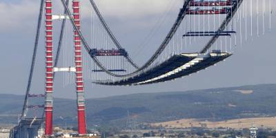 1915 Çanakkale Köprüsü'nün Yolunun Montajı Yapılmaya Başlandı