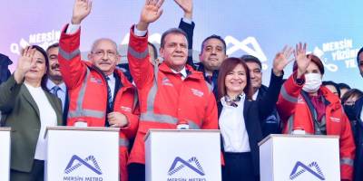 Mersin Metrosu'nun Temelini Kılıçdaroğlu ve Akşener Attı