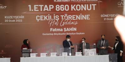 Gaziantep'de 14 bin Konut Projesi'nin Kuraları Çekildi